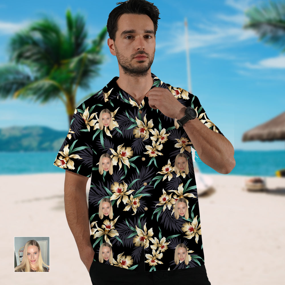 Personalized Face Hawaiian Shirts Custom Tropical Aloha Shirt