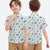4FunGift® ROAMING TURTLES Print Kids Hawaiian Short Sleeve Shirts