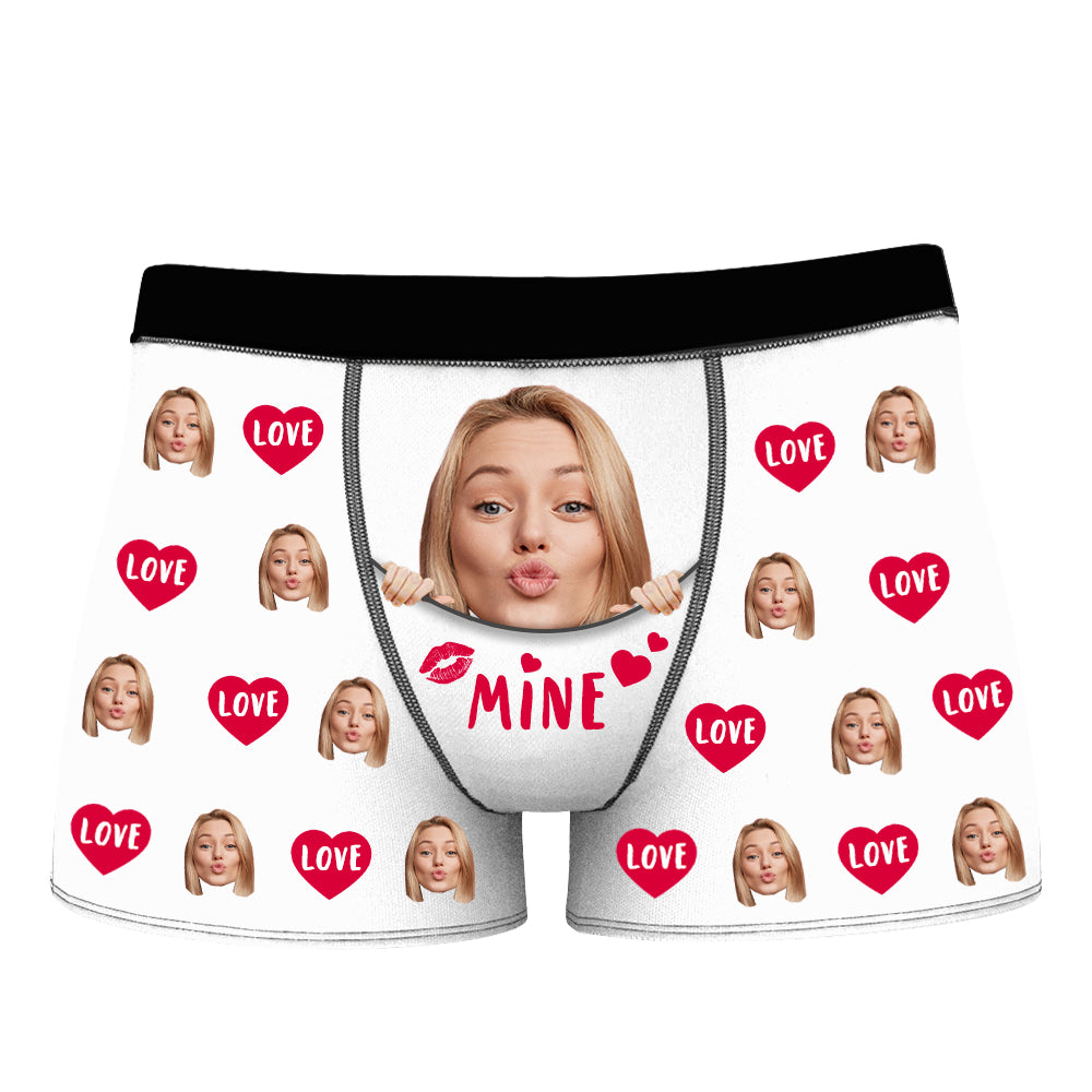 4FunGift® Men's Customized Breathable Face Underwear Valentine's Day Gift