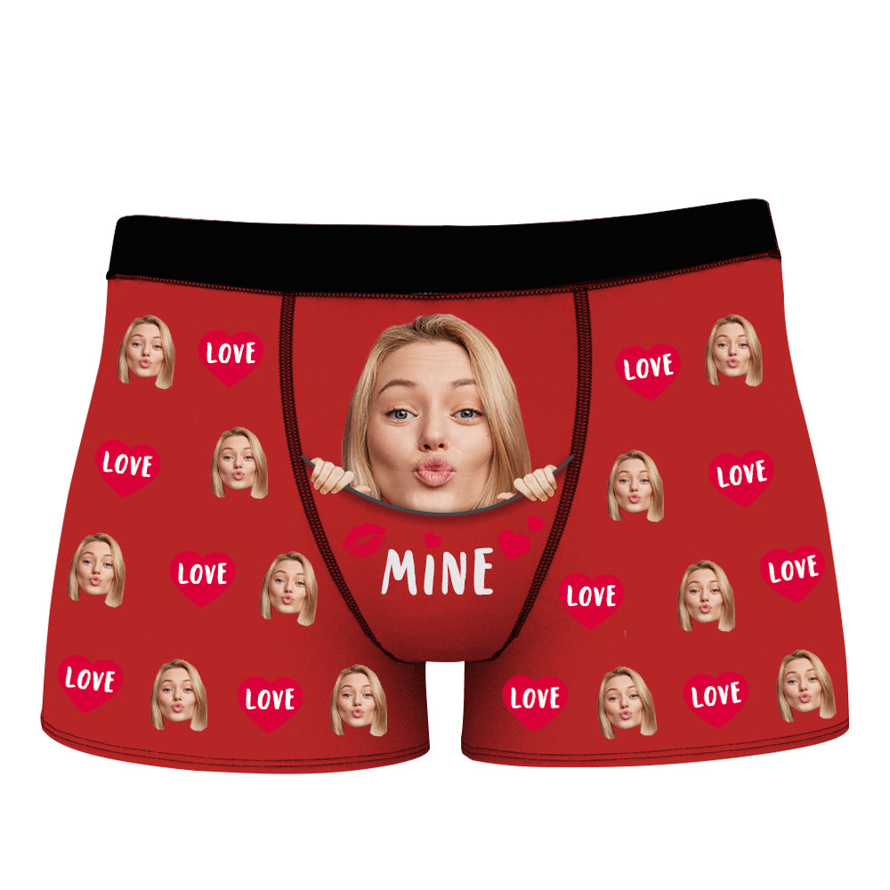 4FunGift® Men's Customized Breathable Face Underwear Valentine's Day Gift