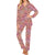 4FunGift® Heart Pattern Pink Print Women's Pajamas Set Valentine's Day