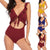 4FunGift® Women Bandage Sexy Solid Ruffles One-Piece Bikini Push-Up Pad Swimwear Swimsuit Beachwear