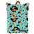 Custom Name Blanket Turquoise Cow Throw Blankets For Family/Friends