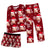 Christmas Snowflake Christmas Hat Print Long Sleeve Pajama Set & Men’s Underwear Home Wear