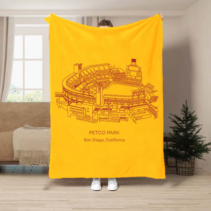 Petco Park-San Diego Padres Baseball Stadium Blanket – 4FunGift
