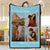 Custom Fleece 3 Photos&Text Blanket for Family