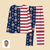 American Flag Pattern Long Sleeve Pajamas & Pants Suit Sleepwear