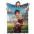 Custom Football Player Photo Blanket with Face, Custom Sports Team Gifts, Personalized Football Blanket