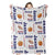American Football Basketball Baseball Ball Sports Lovers Custom Name Flannel Blanket Personalized Gift