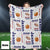 American Football Basketball Baseball Ball Sports Lovers Custom Name Flannel Blanket Personalized Gift