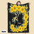 Custom Name Blanket Sunflower Black Blanket Gift For Friend/Family