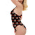 Custom Red Heart Face Swimsuit Backless Bow Bathing Suit