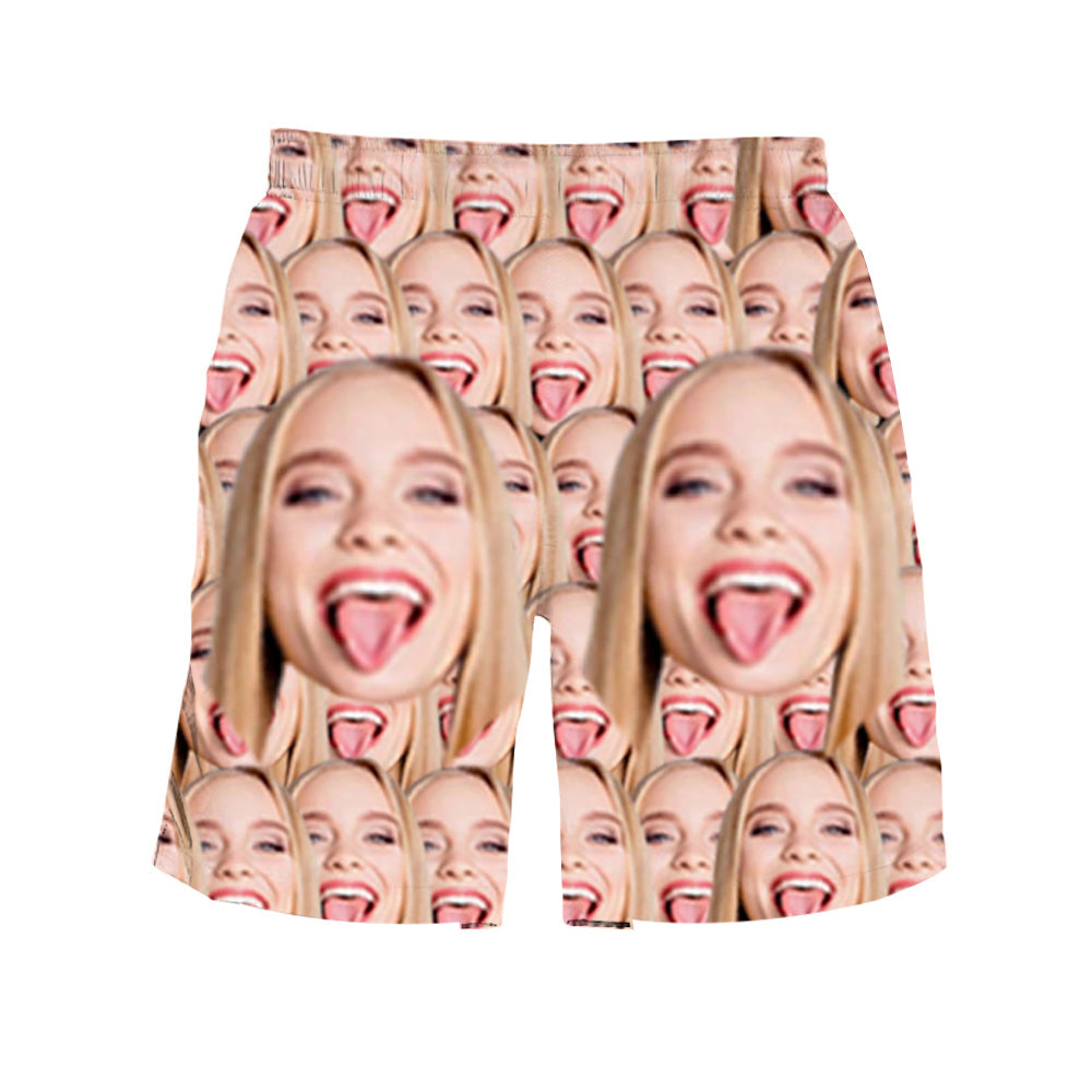 Customized Face Beach Shorts Personalized Photo Swim Shorts Bachelor Party Photo Shorts Gifts Gifts For Dad Boyfriend Husband