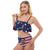 American Flag Patriotic Star Ladies Two Piece Swimsuit Custom