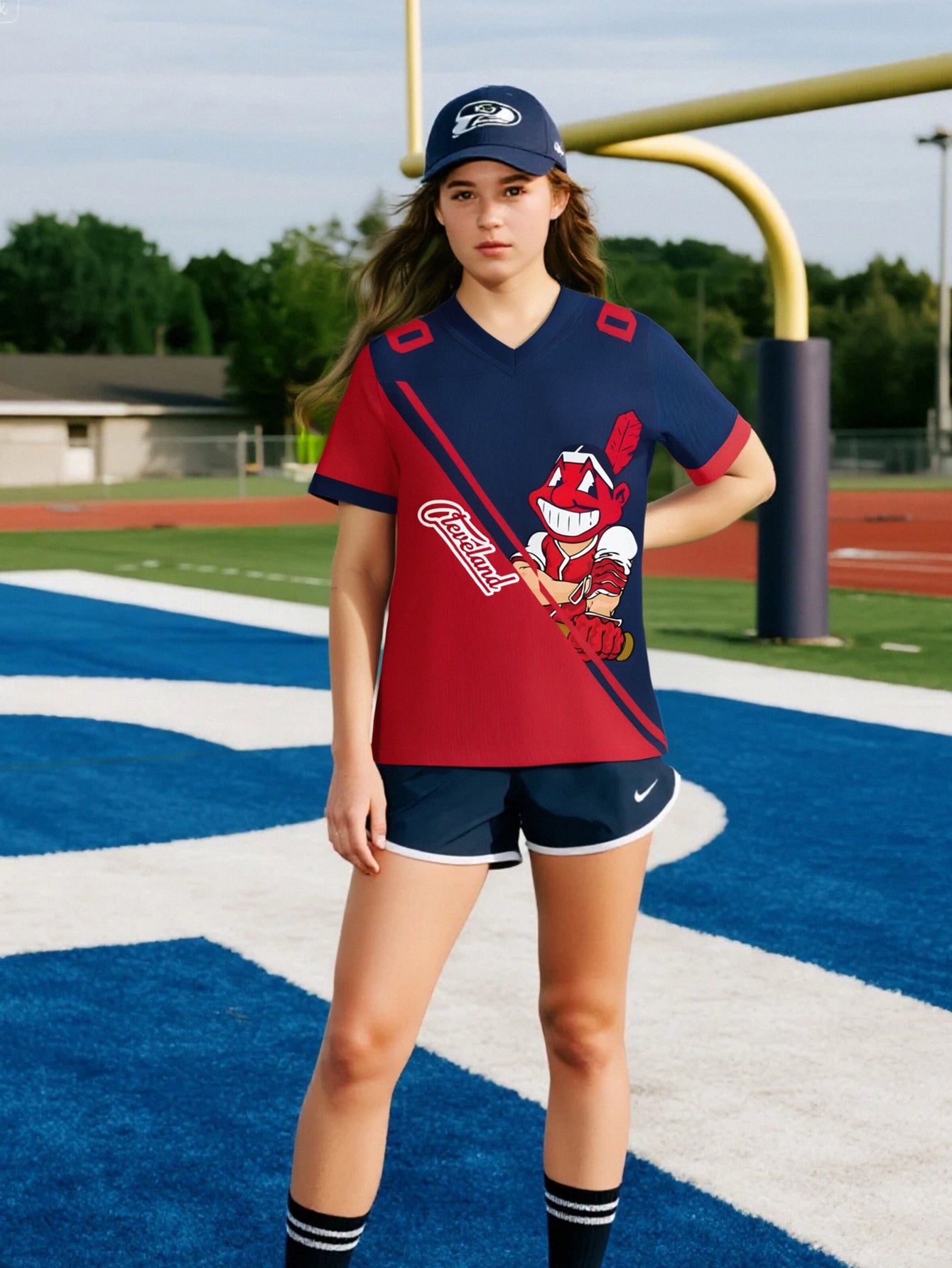 Cleveland Indians Guardian Spirit Football Jersey - Custom Name