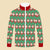 Dancing Santa Claus Print Christmas Atmosphere Zipper Up Cardigan Wweatshirt