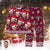 Christmas Holly Snowflake Print Red Customized Long Sleeve Pajamas Home Wear