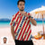 Personalized Face Hawaiian Shirt Red and Blue Stripes Shirts