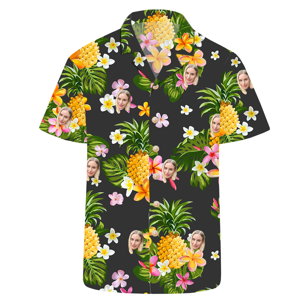 Camisas hawaianas de cara personalizada Camisa de pina tropical person 4FunGift