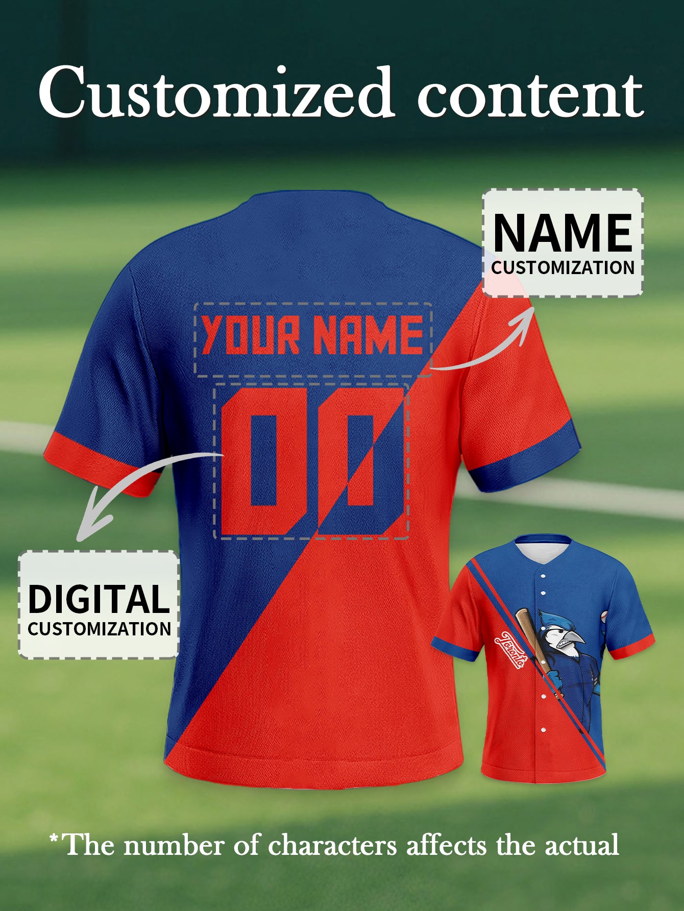 Toronto Blue Jays Limited Jersey - Player Name & Number Royal Blue