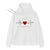Customized Couple Name Hoodies Heartbeat Pattern You Will Always Affect My Heart
