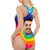 Custom Rainbow Colors Splash Pride Month Swimsuits