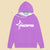 Hoodies Multi-Color Star Print Street Fashion- Purple