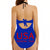 Custom Face Drinking Team Swimsuit Backless Bow Bathing Suit
