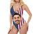 Bathing Suit Custom American Flag Face Swimsuit