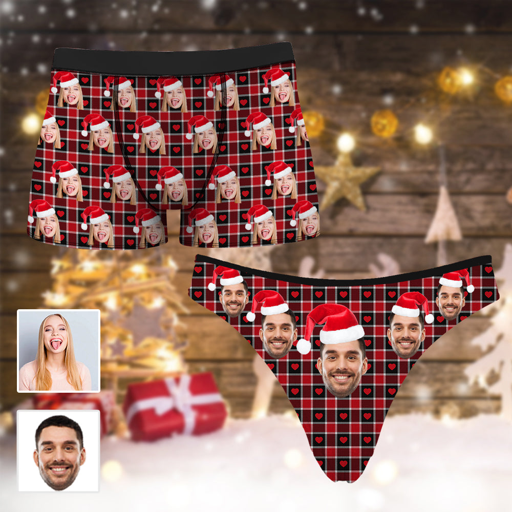 Personalized Couple Matching Underwear Sets Red Lips Men's Boxer Women –  4FunGift