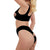 Custom Face Black Personalized Sport Top&High-Waisted Bikini Swimsuit Gift