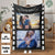 Custom Photo Blanket Engraved Black Blanket Gift for Couple
