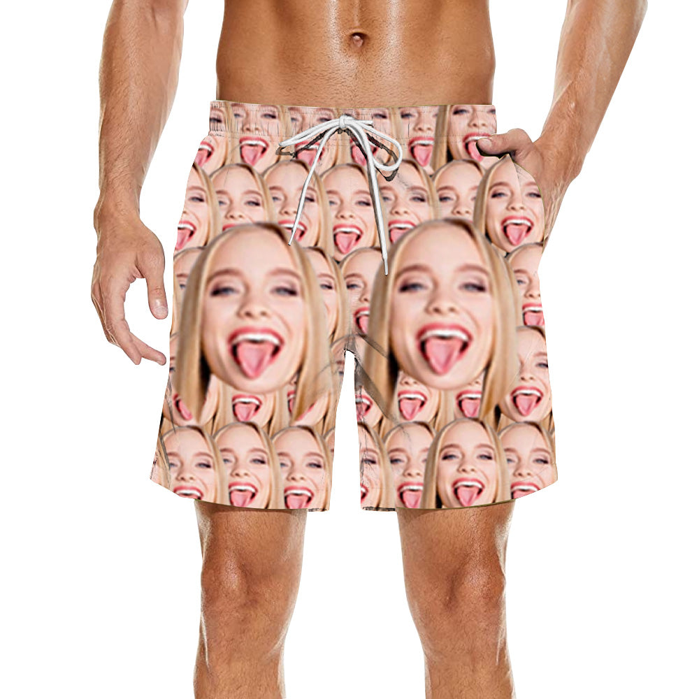 Customized Face Beach Shorts Personalized Photo Swim Shorts Bachelor Party Photo Shorts Gifts Gifts For Dad Boyfriend Husband