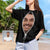 Custom Boyfriend Face Tee Black Zipper T-shirt - Flash Sale