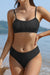 4FunGift® Women's Ruched Front Bikini Set Shirred Bathing Suit Two Pieces Swimsuit