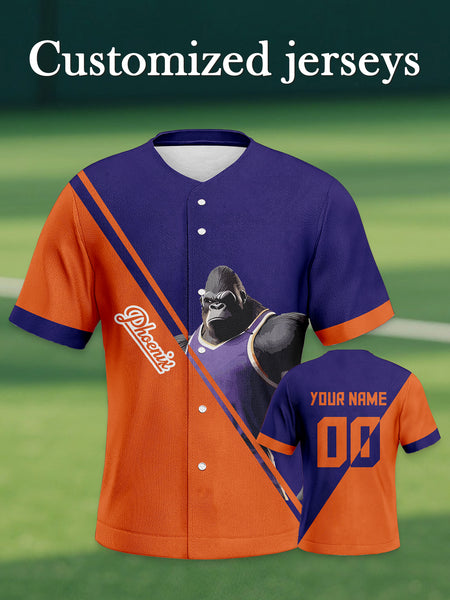 Phoenix Suns Go the Gorilla Baseball Uniform - Name & Number