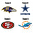 4FunGift® Baltimore Ravens| Dallas Cowboys| Kansas City Chiefs| Miami Dolphins 2024 Super Bowl Football Team Long-Sleeved Shirt Gift
