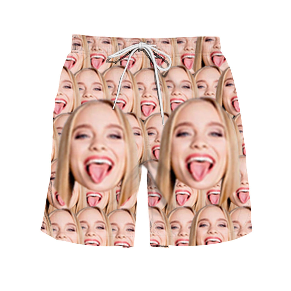 Customized Face Beach Shorts Personalized Photo Swim Shorts Bachelor Party Photo Shorts Gifts Gifts For Dad Boyfriend Husband