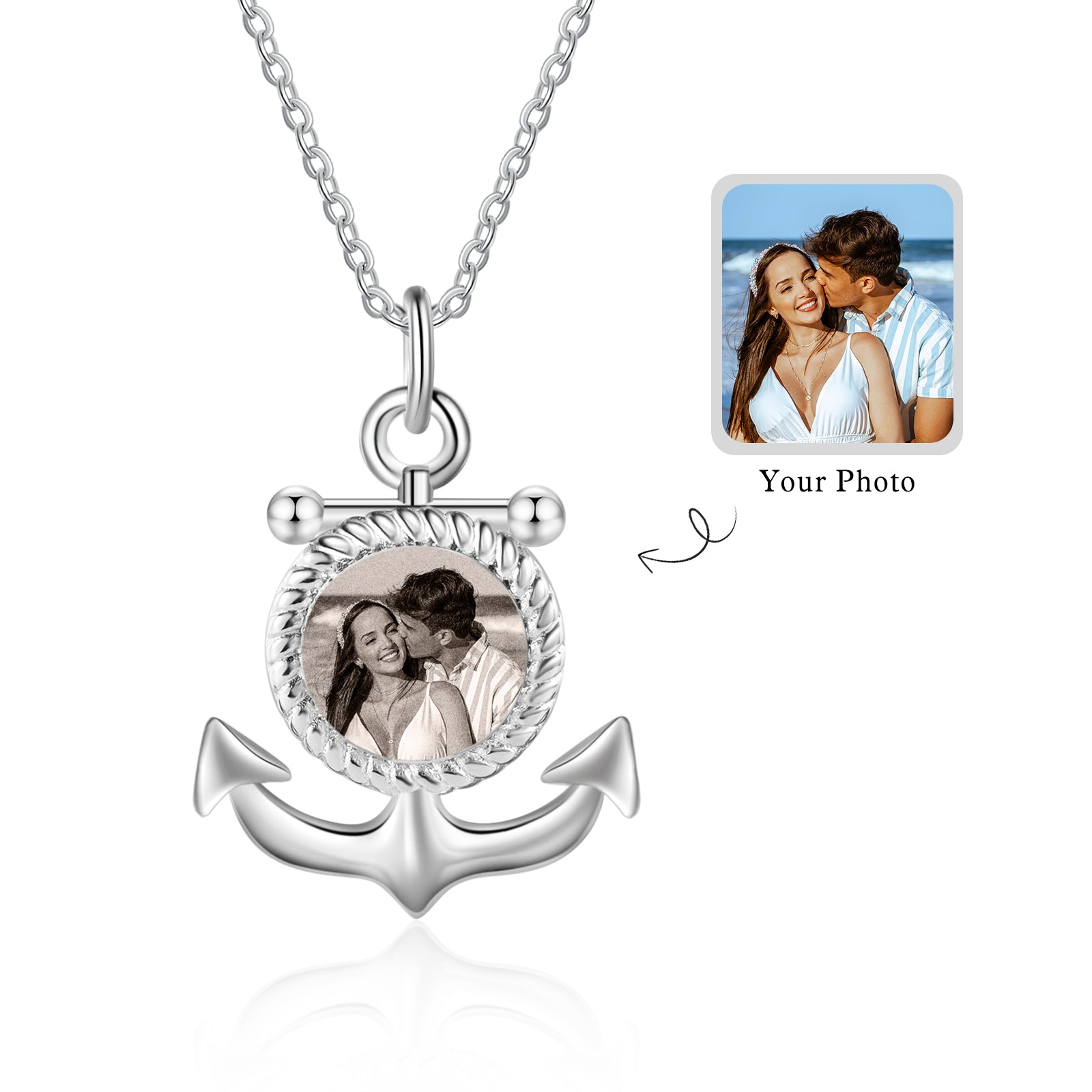 Personalized anchor necklace hotsell