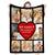 Personalized 8 Photos Text Fleece Blankets My Family