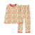 Women's Apple Floral Print Sleepwear Long Sleeve & Pants Pajama Set