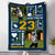 Football Name Blanket Personalized With Photo, Christmas Gift For Football Player, Senior Football Player Gifts For Him
