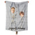 Custom Halloween Blankets Personalized Photo Dad And Kid Skeleton Blanket