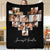 4FunGift® Custom 10 Photos Fleece Blankets Names Blanket for Couple
