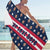 Custom Face&Name USA Flag Beach Towel