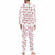 Benutzerdefinierte Gesichts-Pyjama-Paar-Kombination mit roten Lippen und All-Over-Print
