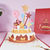 3D-Pop-up-Geburtstagskarte, Kuchenstern-Grußkarte