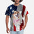 Custom Face Put Your Funny Dog on Shirt Flag Print T-shirt
