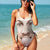 Custom Face Swimsuit Personalized Drawstring Side Bathing Suits