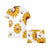 Custom Face Short Pajamas Yellow Sunflower Loungewear
